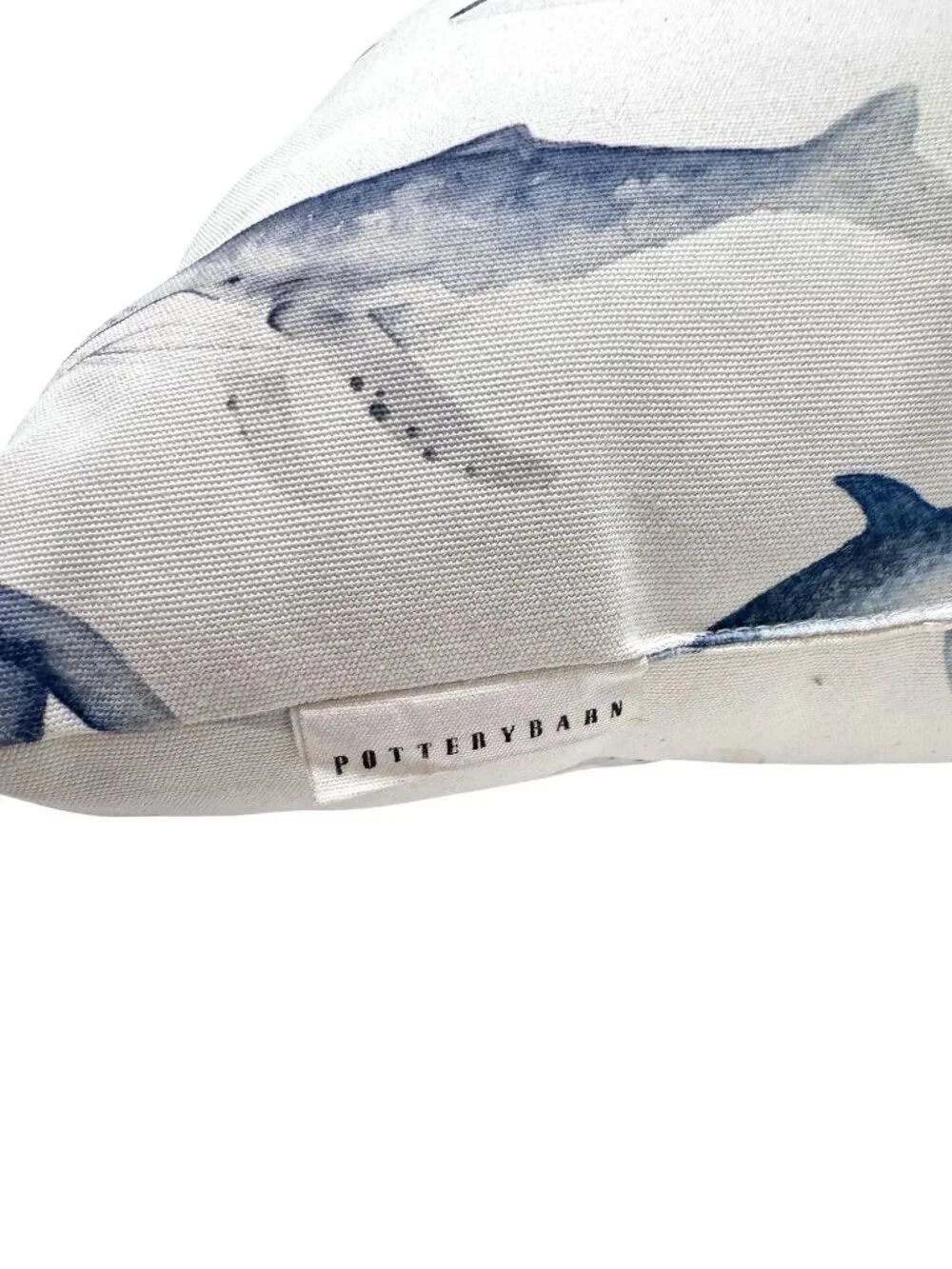 RARE Pottery Barn Whales Sea Pod Decorative Pillow 15